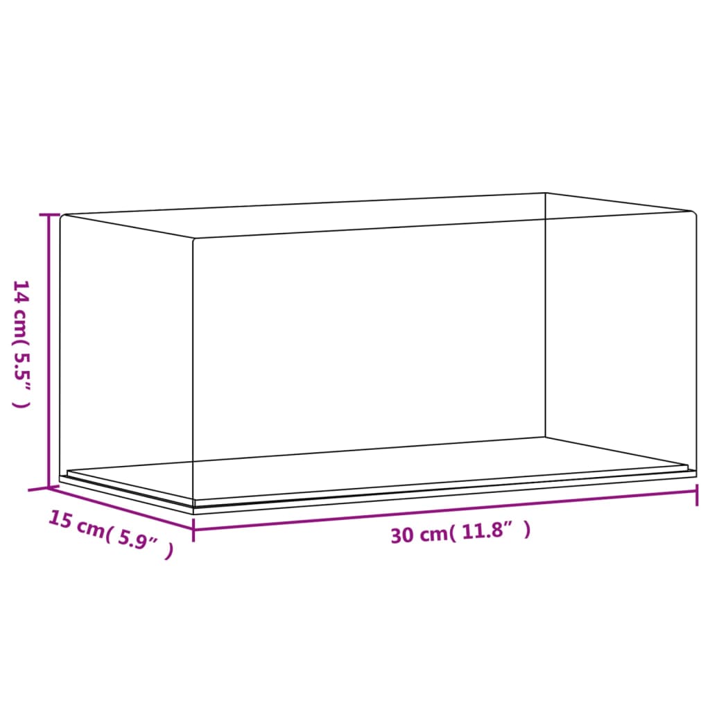 vidaXL Vitrine Transparent 30x15x14 cm Acryl - Image 6