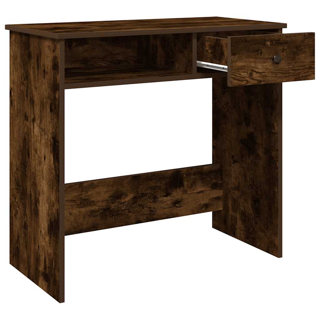vidaXL Schreibtisch Räuchereiche 80x40x75 cm Holzwerkstoff - Image 4