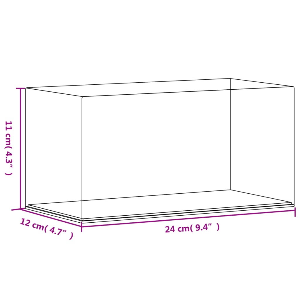 vidaXL Vitrine Transparent 24x12x11 cm Acryl - Image 6