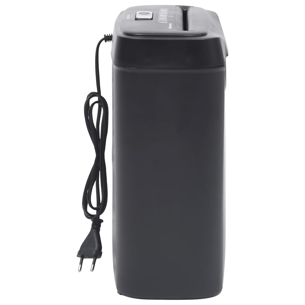 vidaXL Aktenvernichter 6 Blatt Streifenschnitt Schwarz - Image 4