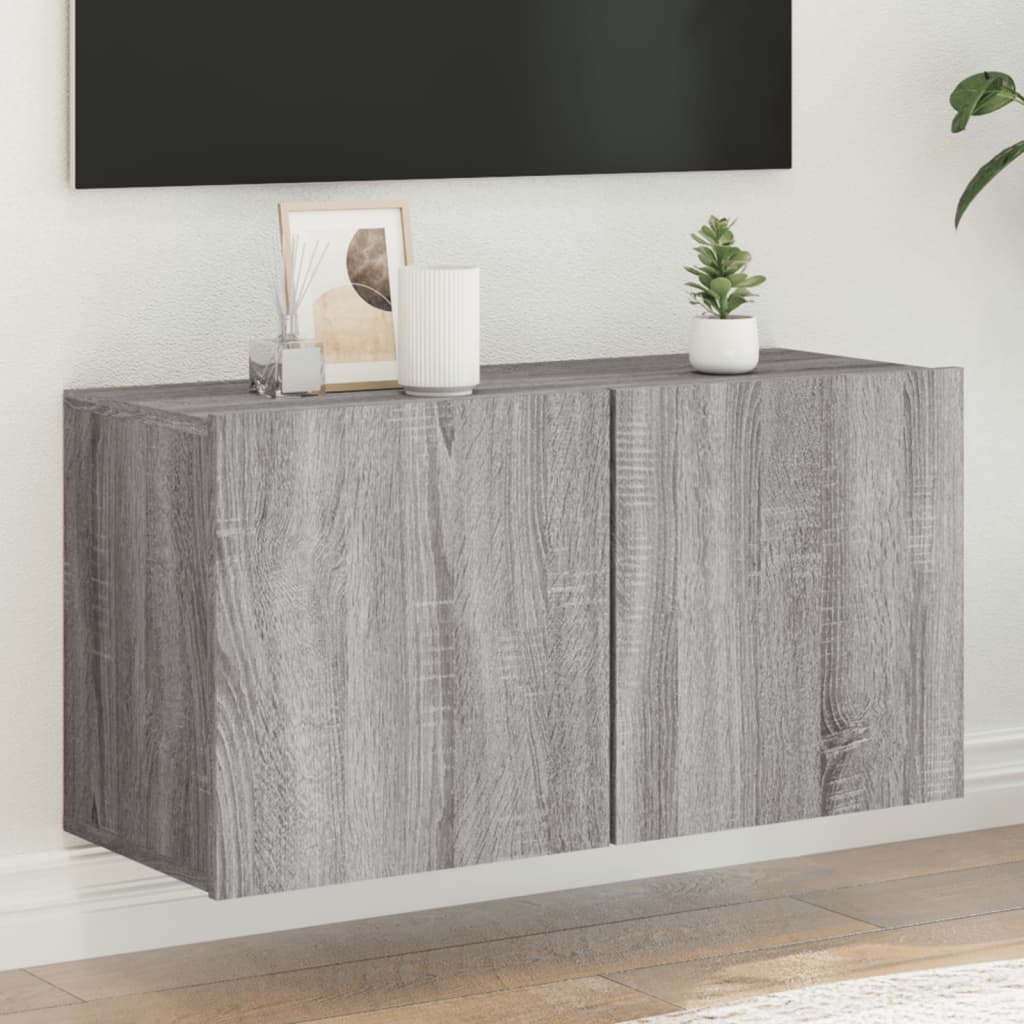 vidaXL Mueble para TV de pared gris Sonoma 80x30x41 cm