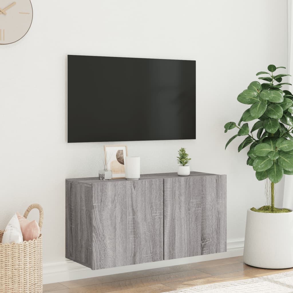 vidaXL Mueble para TV de pared gris Sonoma 80x30x41 cm - Image 3
