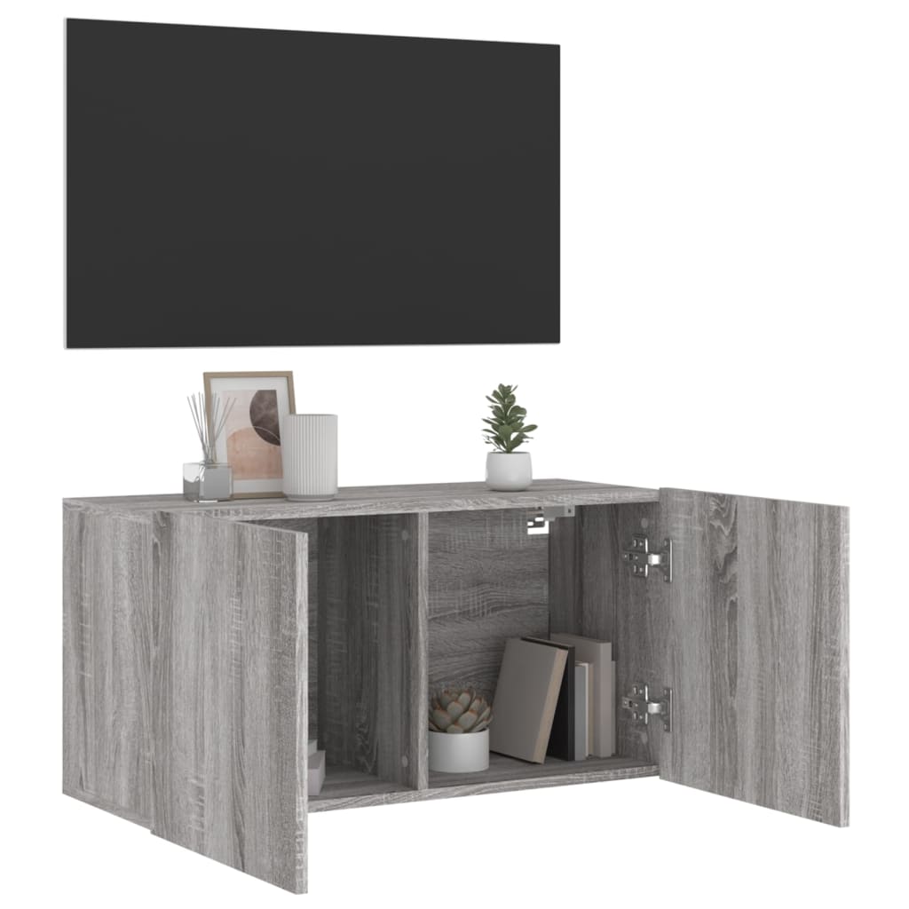 vidaXL Mueble para TV de pared gris Sonoma 80x30x41 cm - Image 4