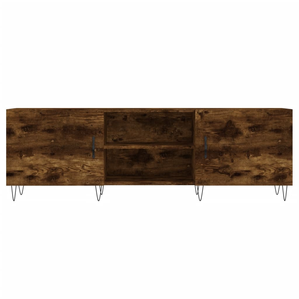 vidaXL Mueble de TV madera de ingeniería roble ahumado 150x30x50 cm - Image 5