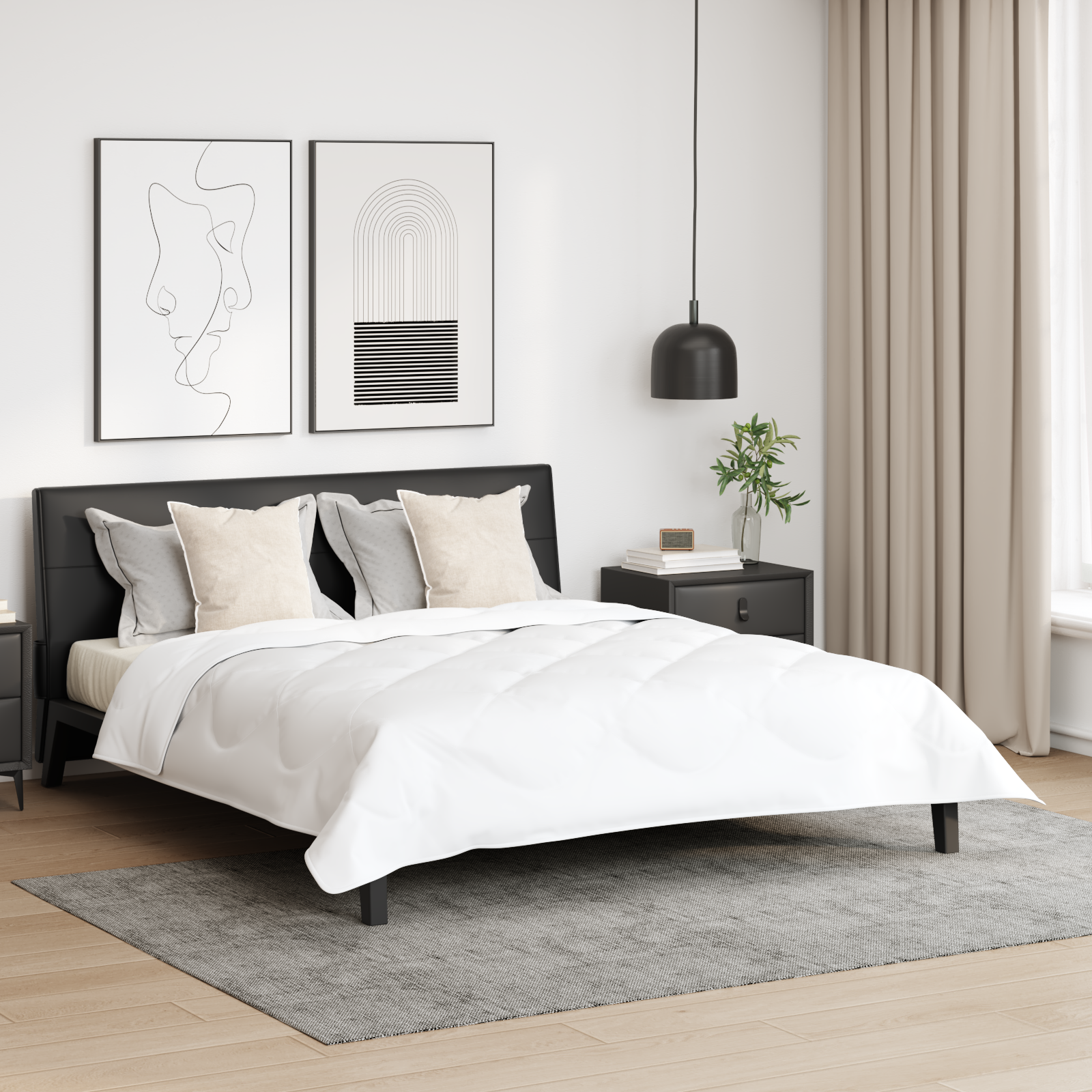 vidaXL Oreillers 2 pcs Blanc 50 x 50 cm