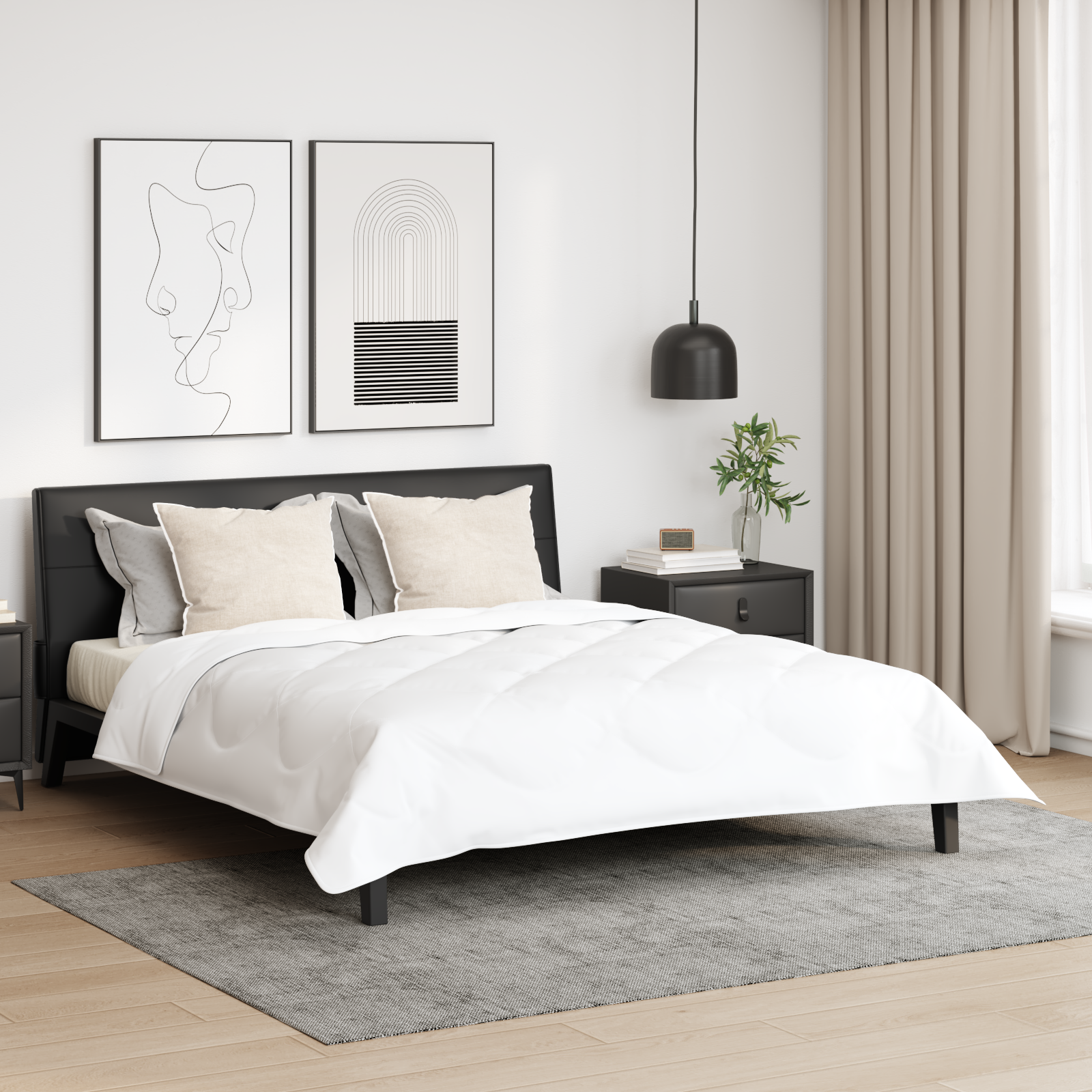 vidaXL Oreillers 2 pcs Blanc 50 x 70 cm 85gsm 100% polyester