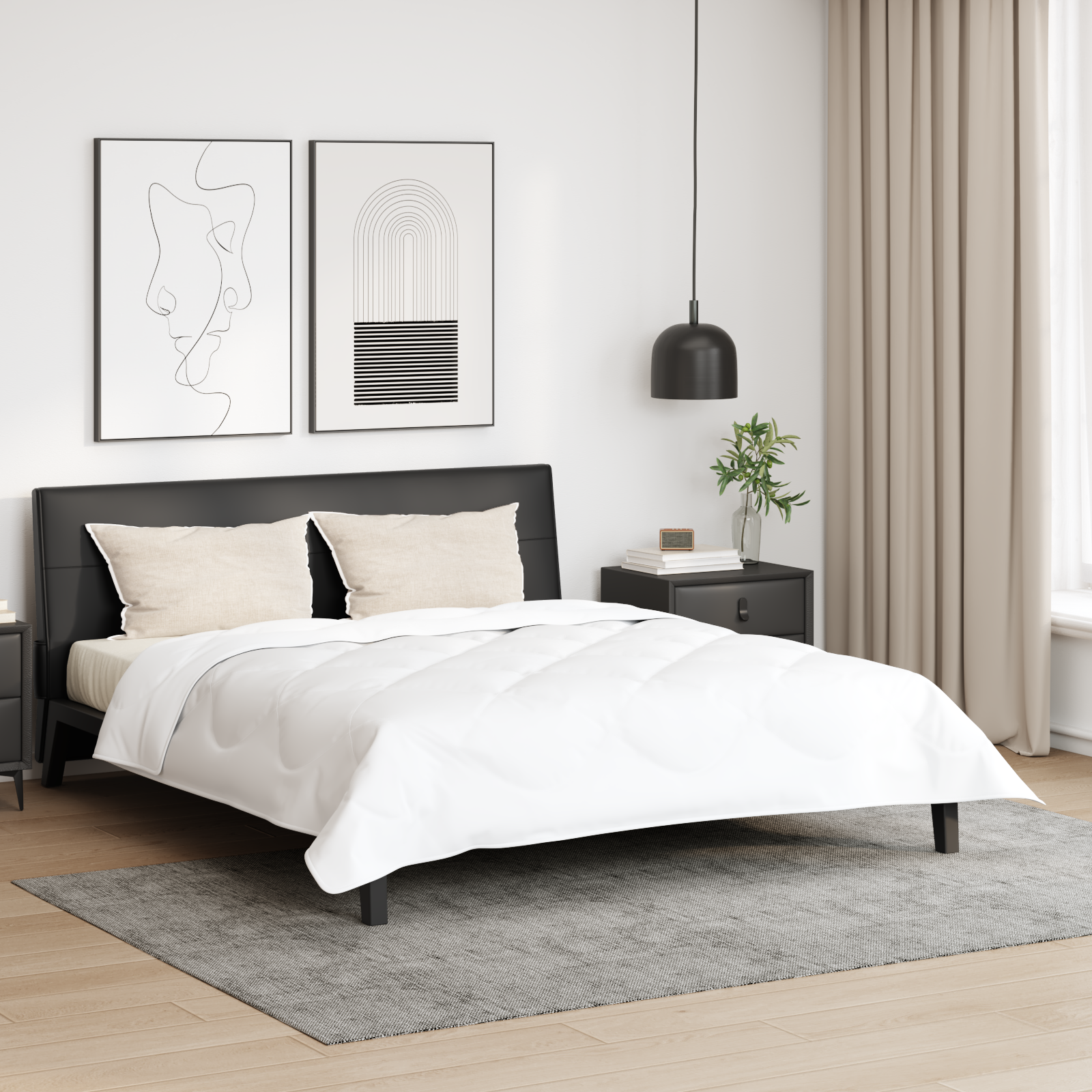 vidaXL Oreillers 2 pcs Blanc 40 x 80 cm 130gsm 100% coton