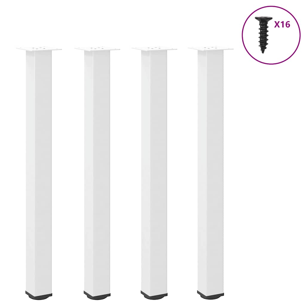 vidaXL Patas para mesa de bar (4 unidades), color blanco, 100-102 cm, acero