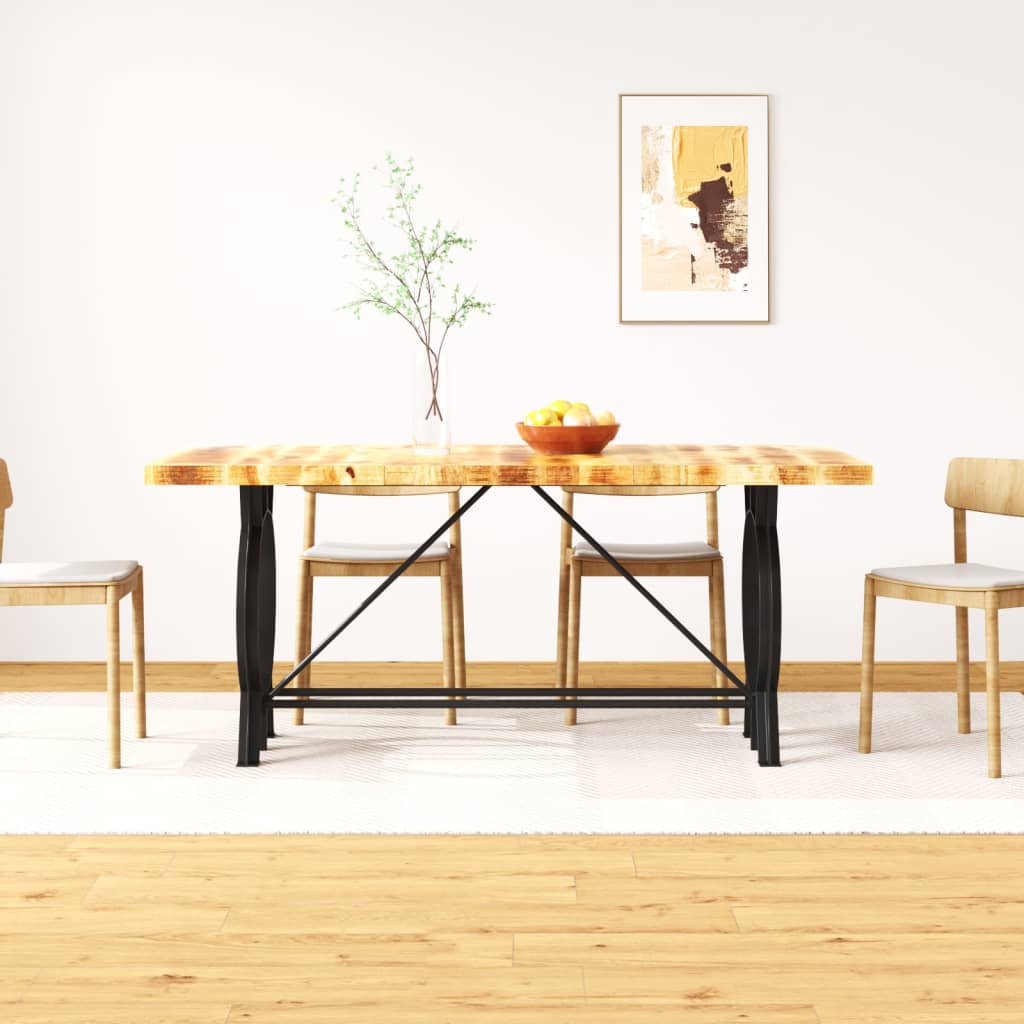 vidaXL Mesa de comedor de madera maciza de mango rugosa 180 cm