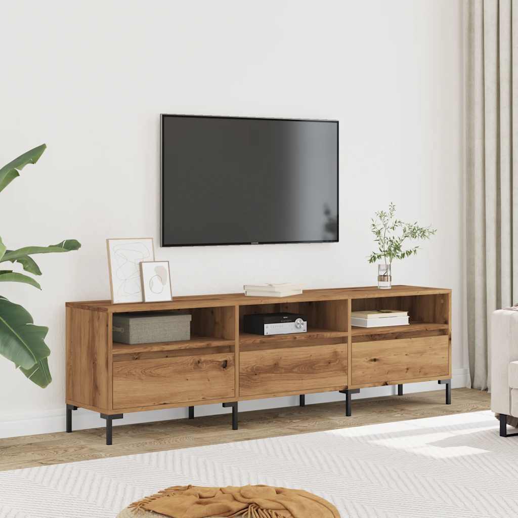 vidaXL Mueble de TV madera de ingeniería roble artisan 150x30x44,5 cm - Image 3