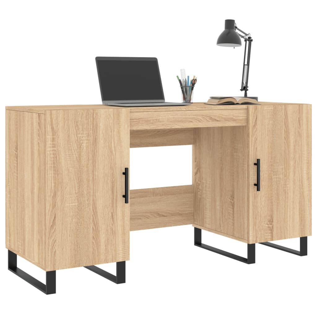 vidaXL Schreibtisch Sonoma-Eiche 140x50x75 cm Holzwerkstoff - Image 3