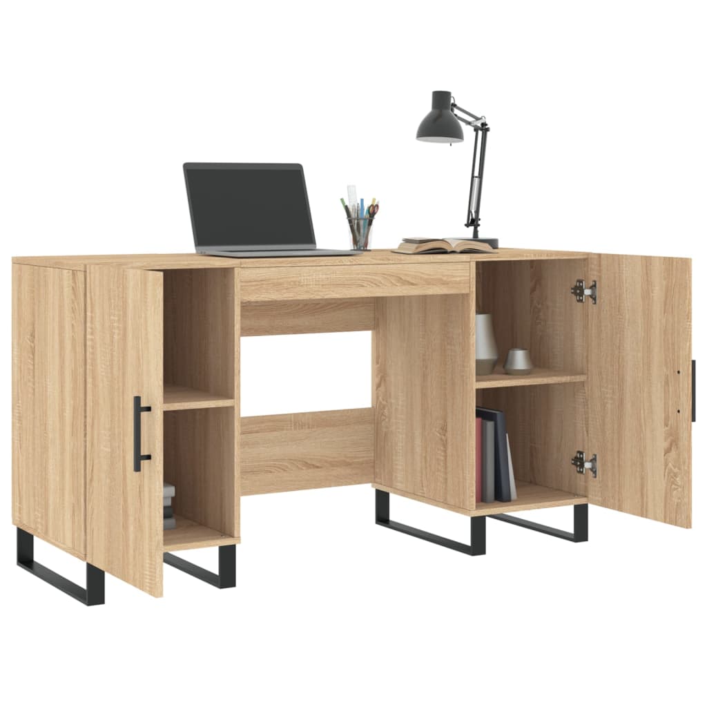 vidaXL Schreibtisch Sonoma-Eiche 140x50x75 cm Holzwerkstoff - Image 4