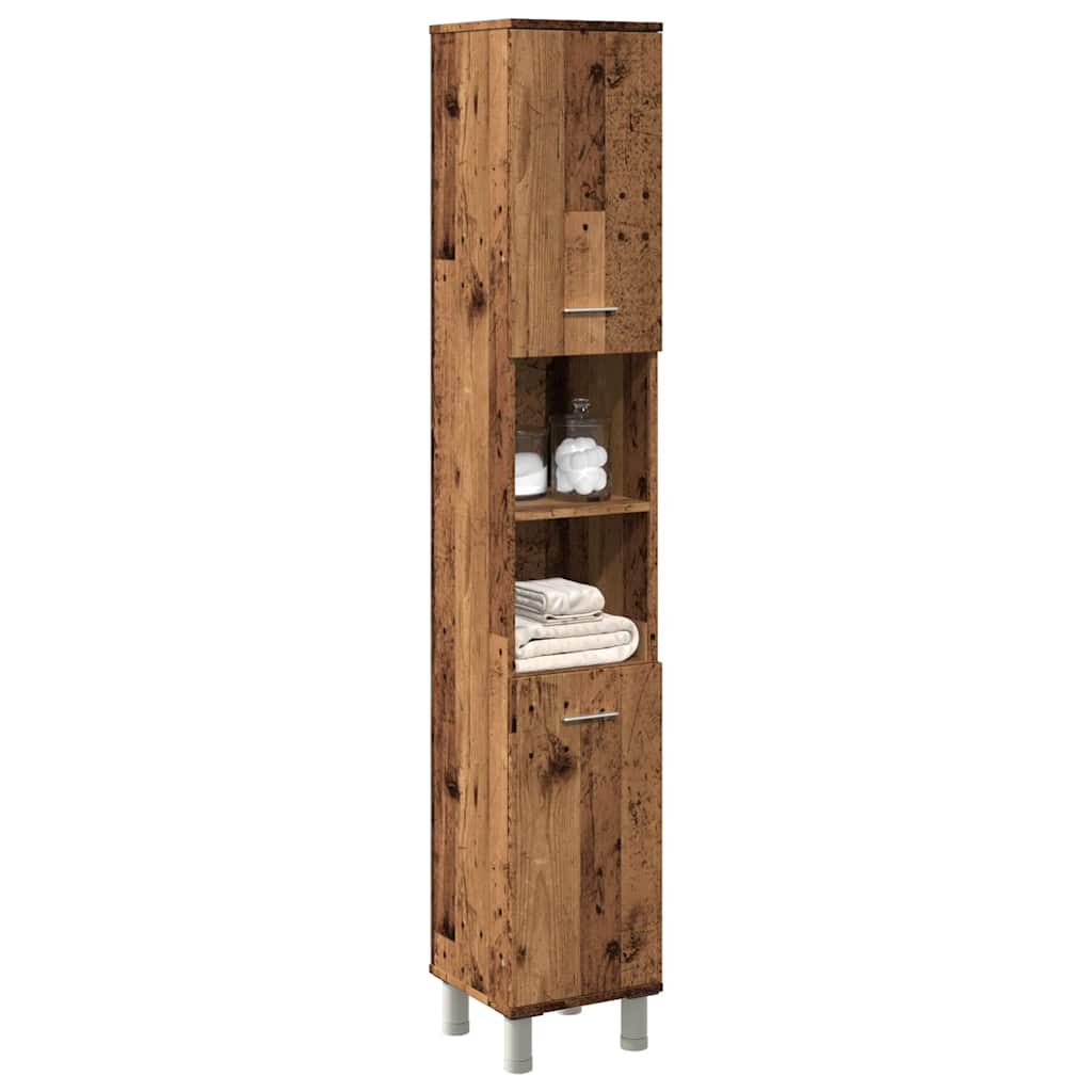 vidaXL Badschrank Altholz-Optik 30x30x179 cm Holzwerkstoff