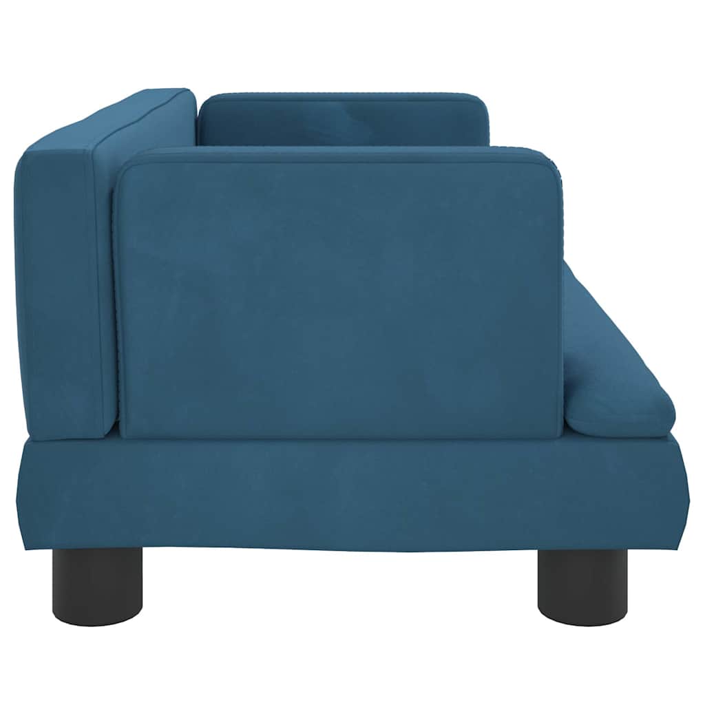 vidaXL Lit pour chien bleu 60x40x30 cm velours - Image 4