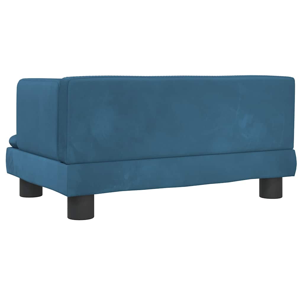 vidaXL Lit pour chien bleu 60x40x30 cm velours - Image 5