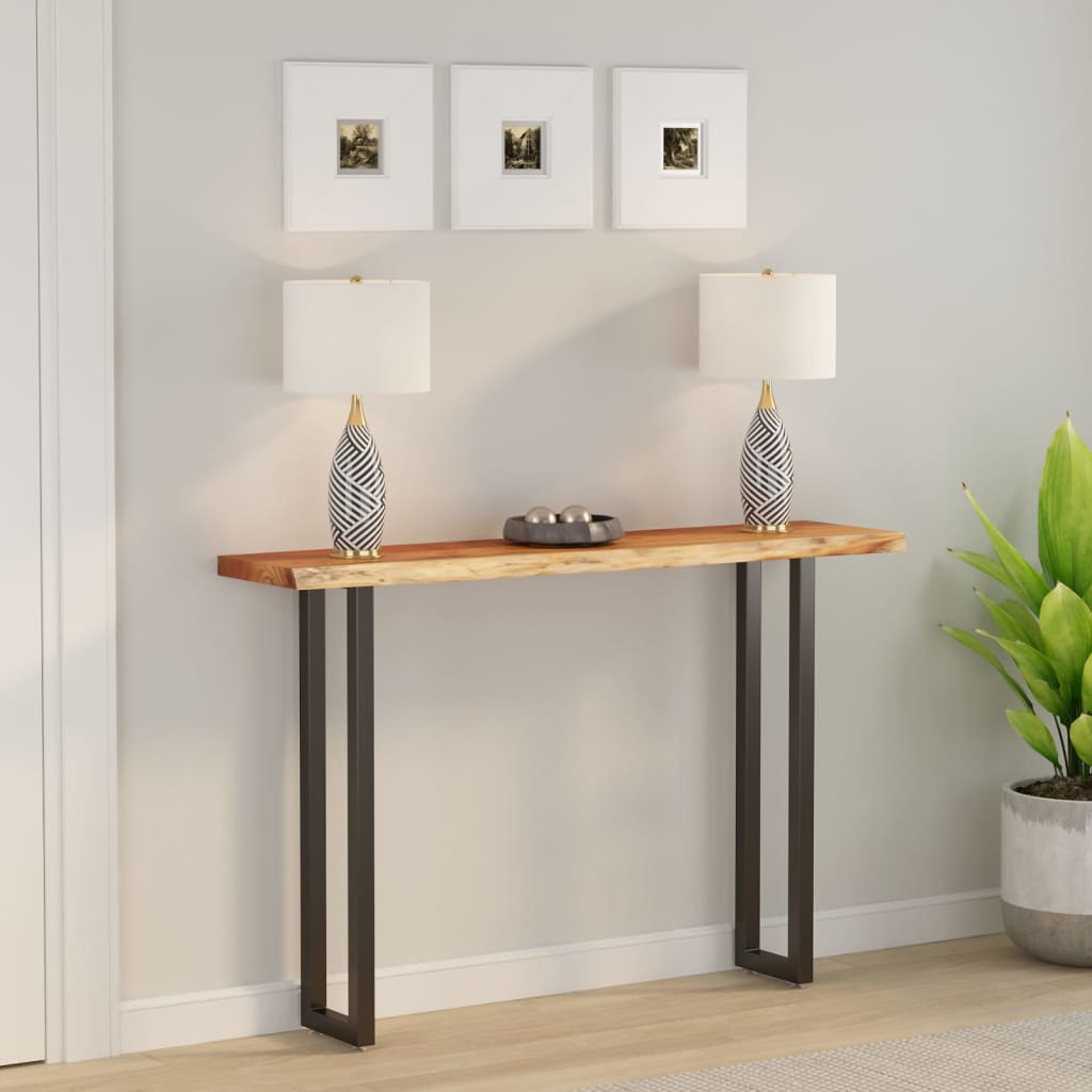 vidaXL Tablero rectangular madera de acacia borde vivo 160x30x2,5 cm