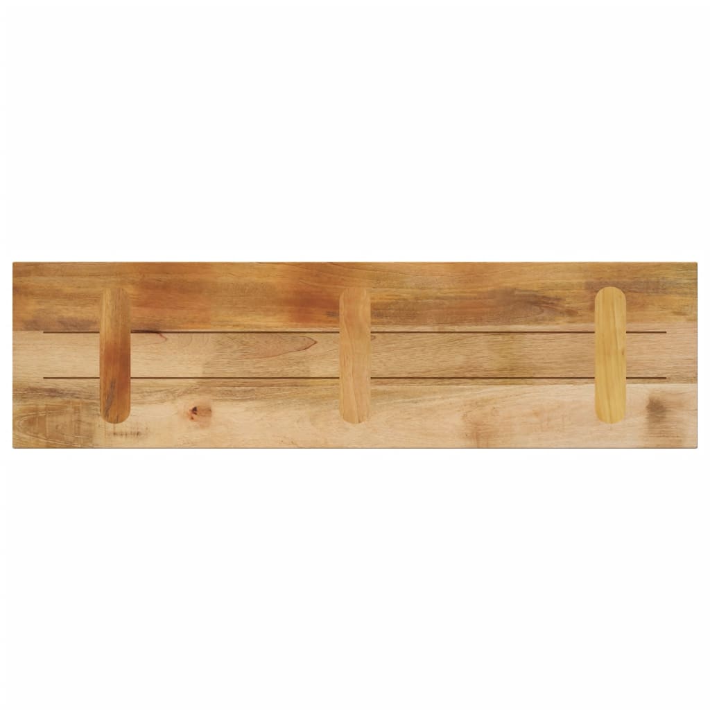 vidaXL Tablero de mesa rectangular madera mango rugosa 110x30x2,5 cm - Image 5