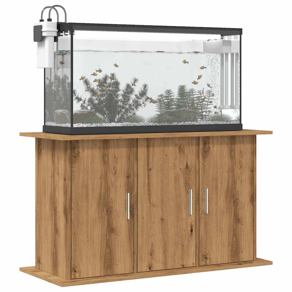 vidaXL Soporte para acuario de roble artesanal, 101 x 41 x 58 cm, madera de ingeniería