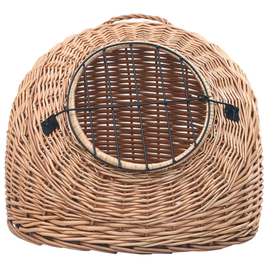 vidaXL Katzen-Transportkorb 60x45x45 cm Natürliche Weide - Image 4