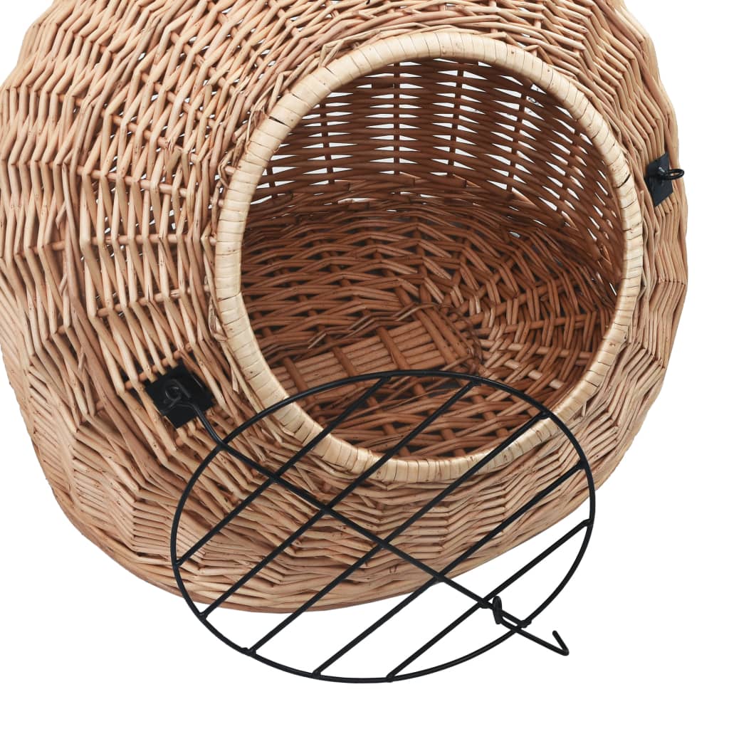 vidaXL Katzen-Transportkorb 60x45x45 cm Natürliche Weide - Image 5