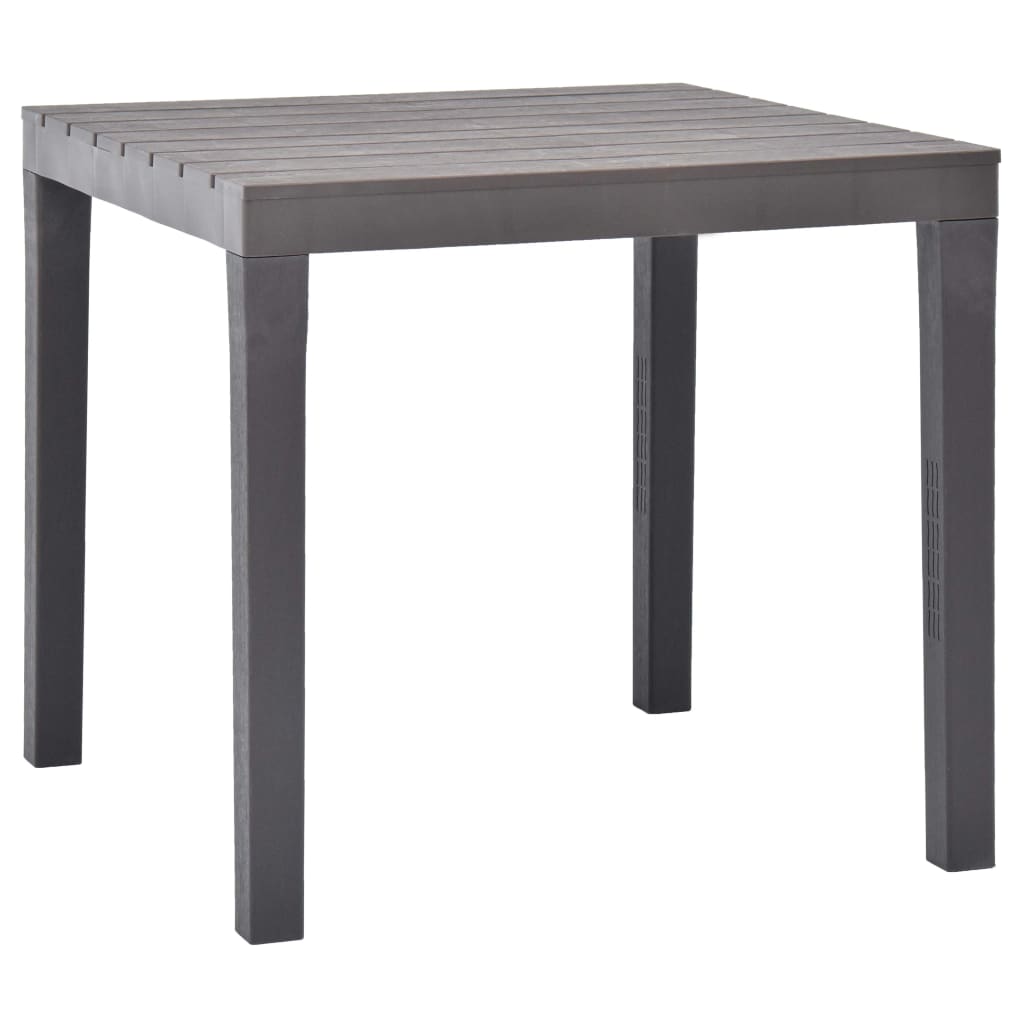vidaXL Table de jardin Moka 78x78x72 cm Plastique