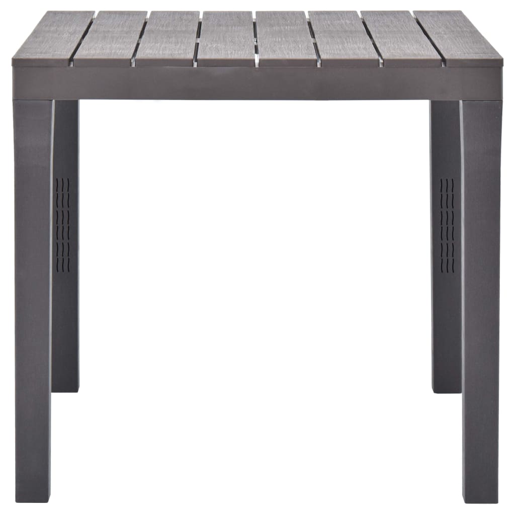 vidaXL Table de jardin Moka 78x78x72 cm Plastique - Image 3
