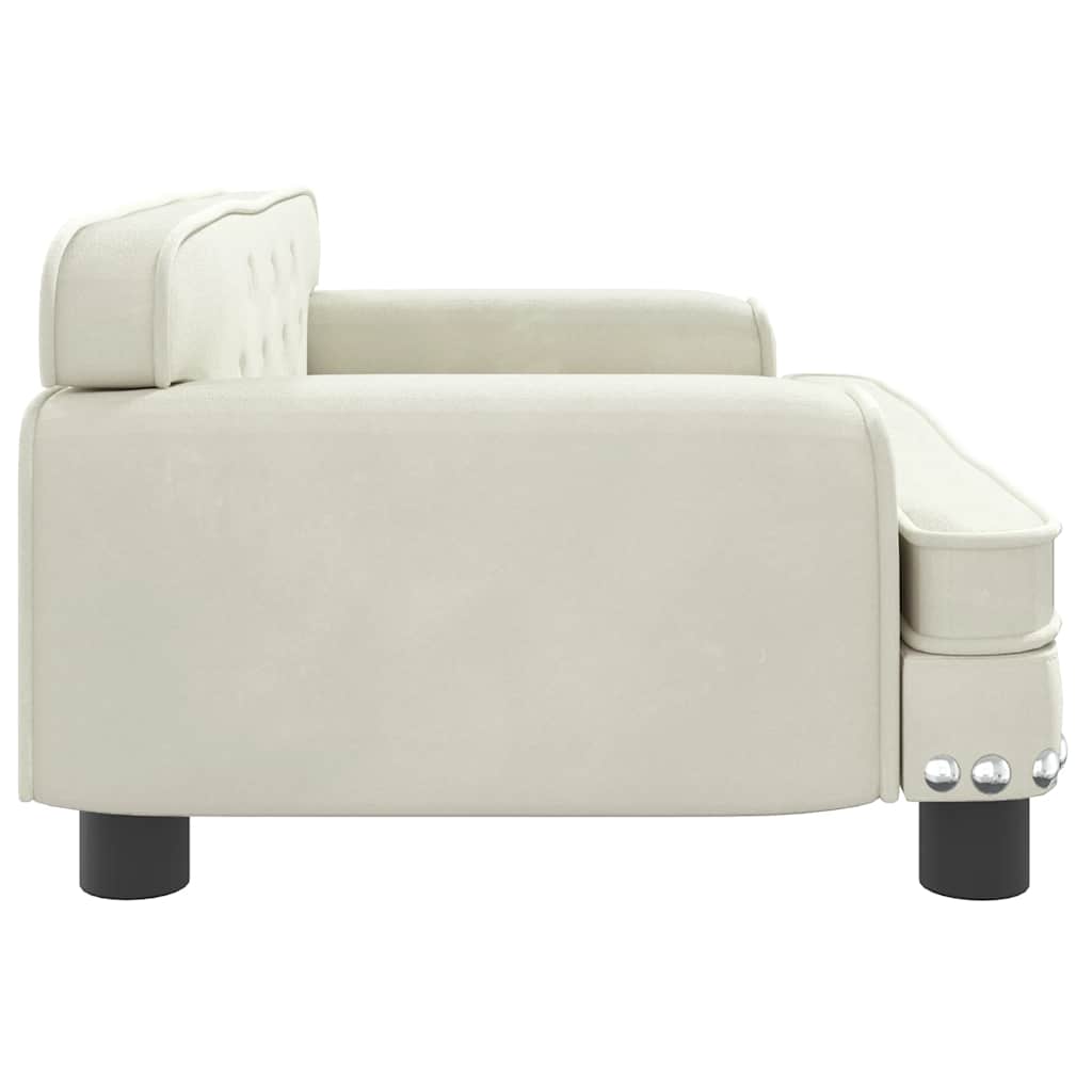 vidaXL Lit pour chien crème 70x45x30 cm velours - Image 4