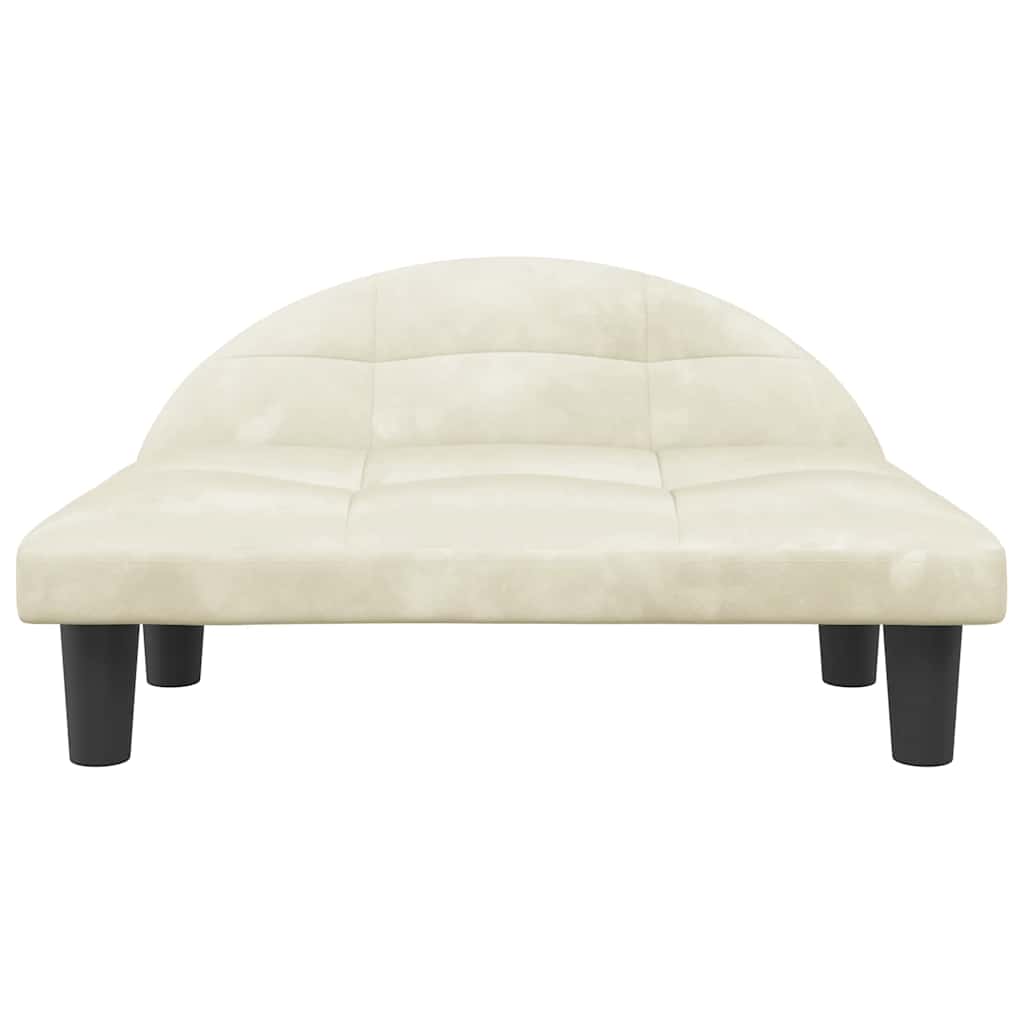 vidaXL Lit pour chien crème 70x52x30 cm velours - Image 3