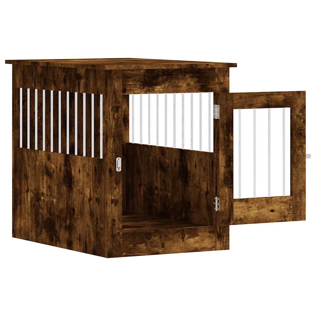 vidaXL Meuble de cage pour chiens chêne fumé 55x80x68 cm - Image 6
