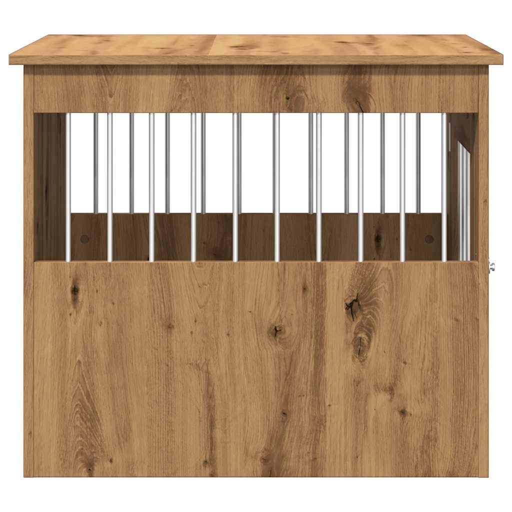 vidaXL Meuble de cage pour chiens chêne artisanal 55x75x65 cm - Image 6