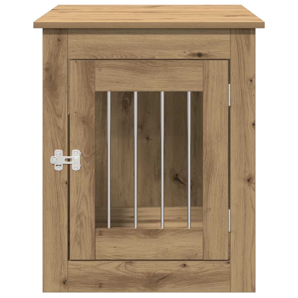 vidaXL Meuble de cage pour chiens chêne artisanal 55x75x65 cm - Image 5