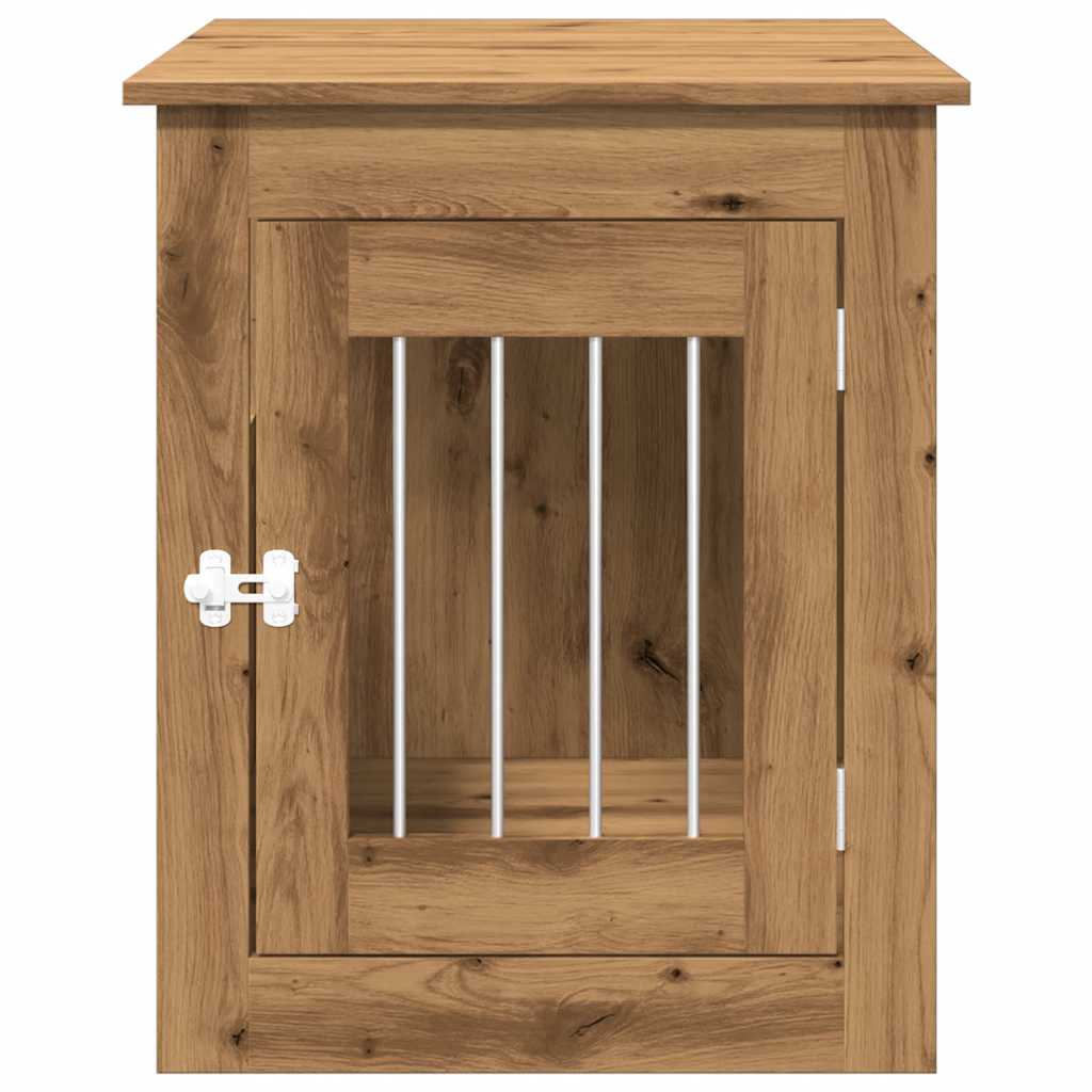 vidaXL Meuble de cage pour chiens chêne artisanal 55x75x65 cm - Image 4