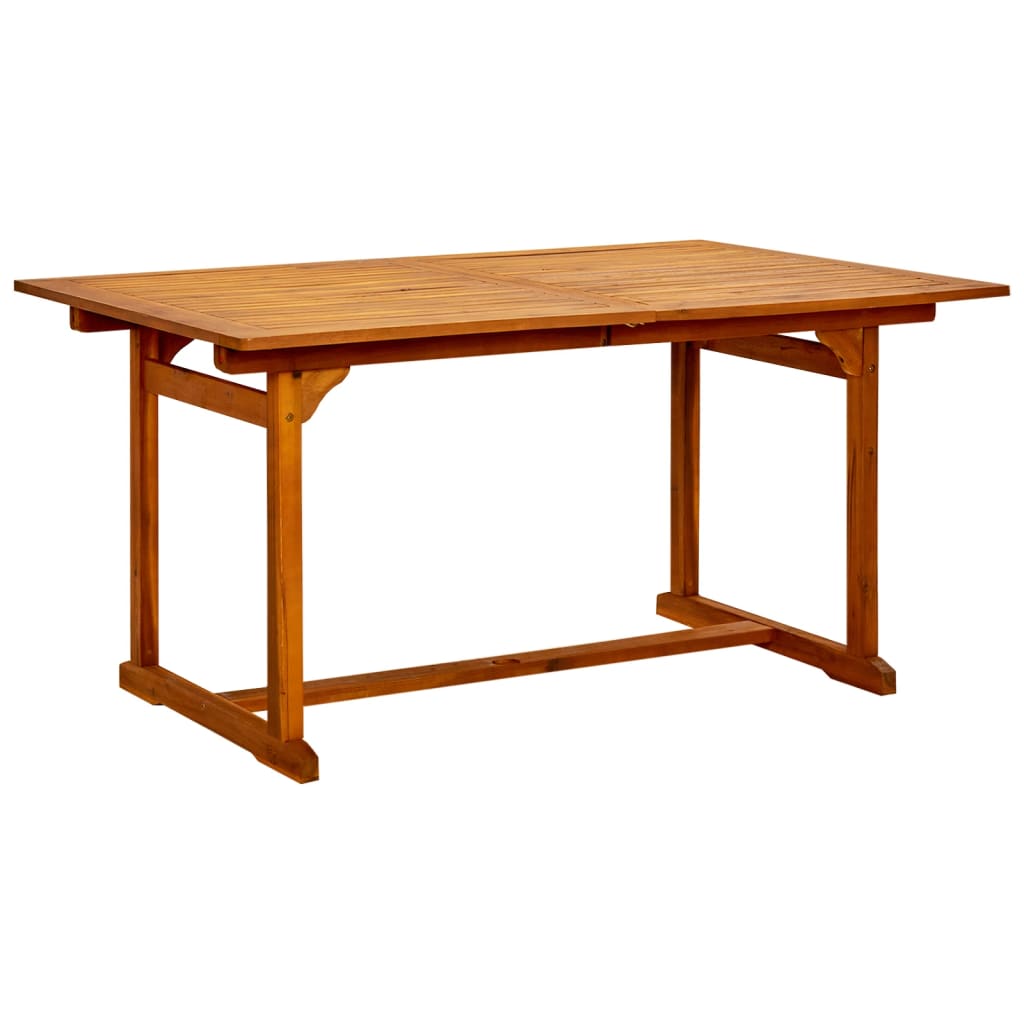 vidaXL Table à dîner de jardin (150-200)x100x75cm Bois d'acacia massif - Image 4