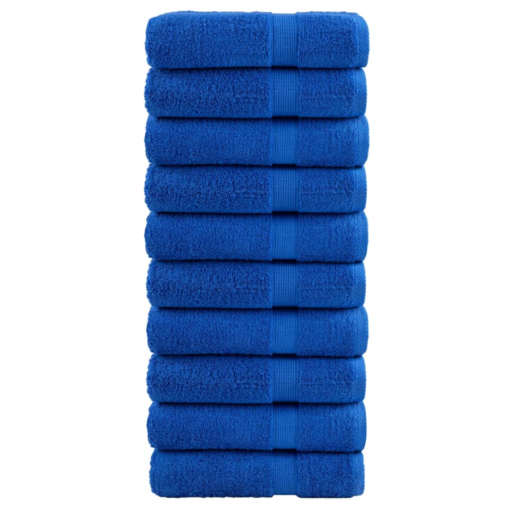vidaXL Serviettes de douche de qualité supérieure SOLUND 10 pcs bleu