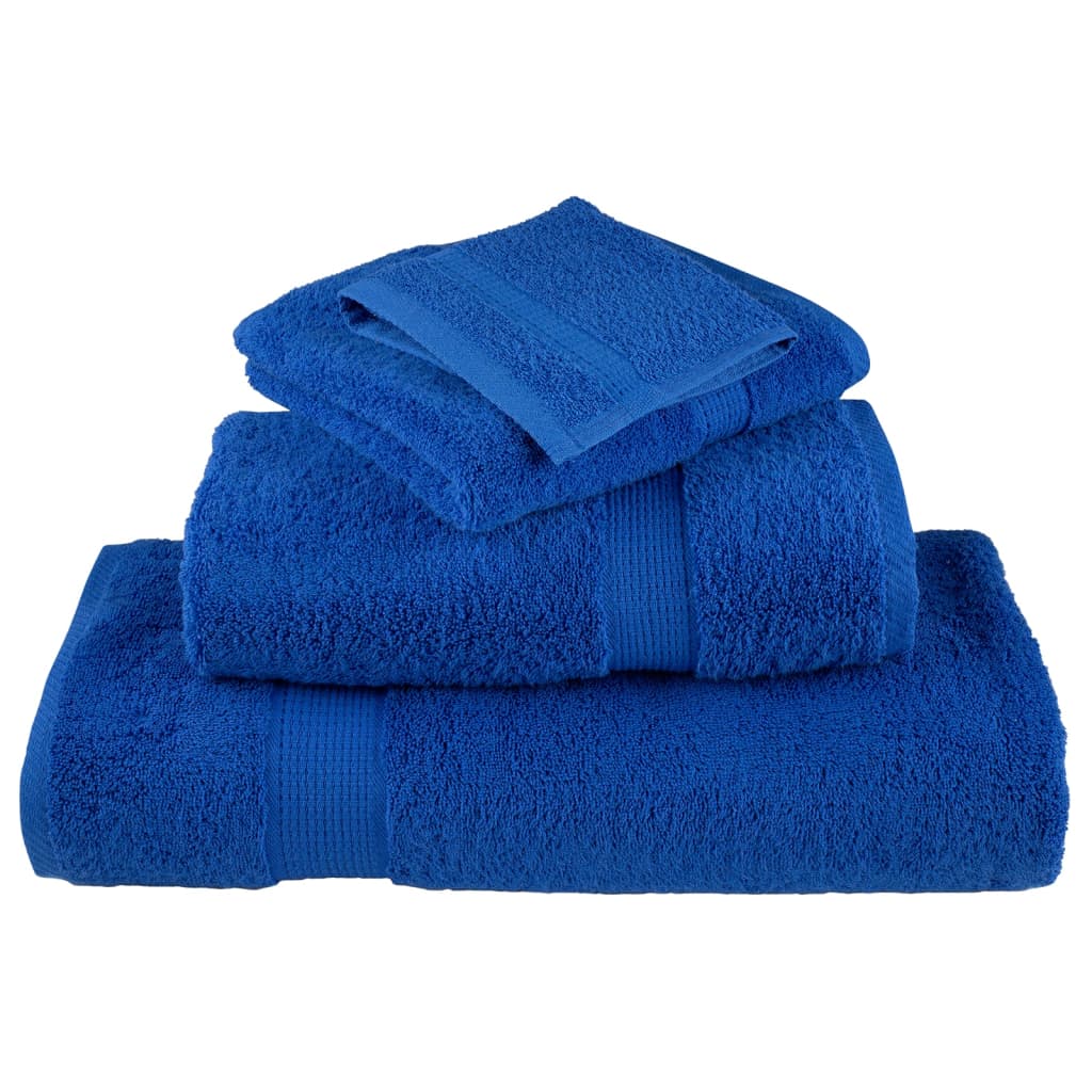 vidaXL Serviettes de douche de qualité supérieure SOLUND 10 pcs bleu - Image 4