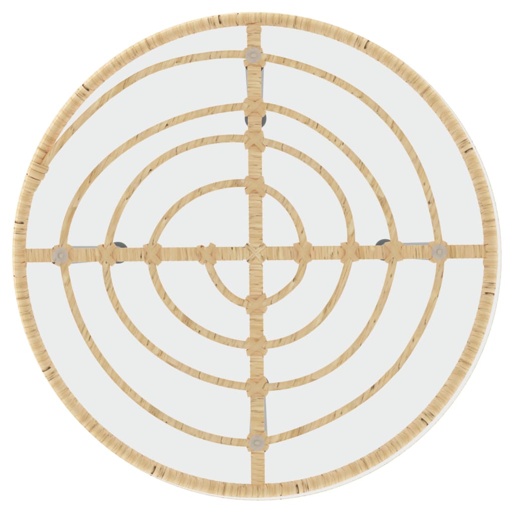 vidaXL Table de salle à manger Ø55 cm Verre trempé et acier - Image 4