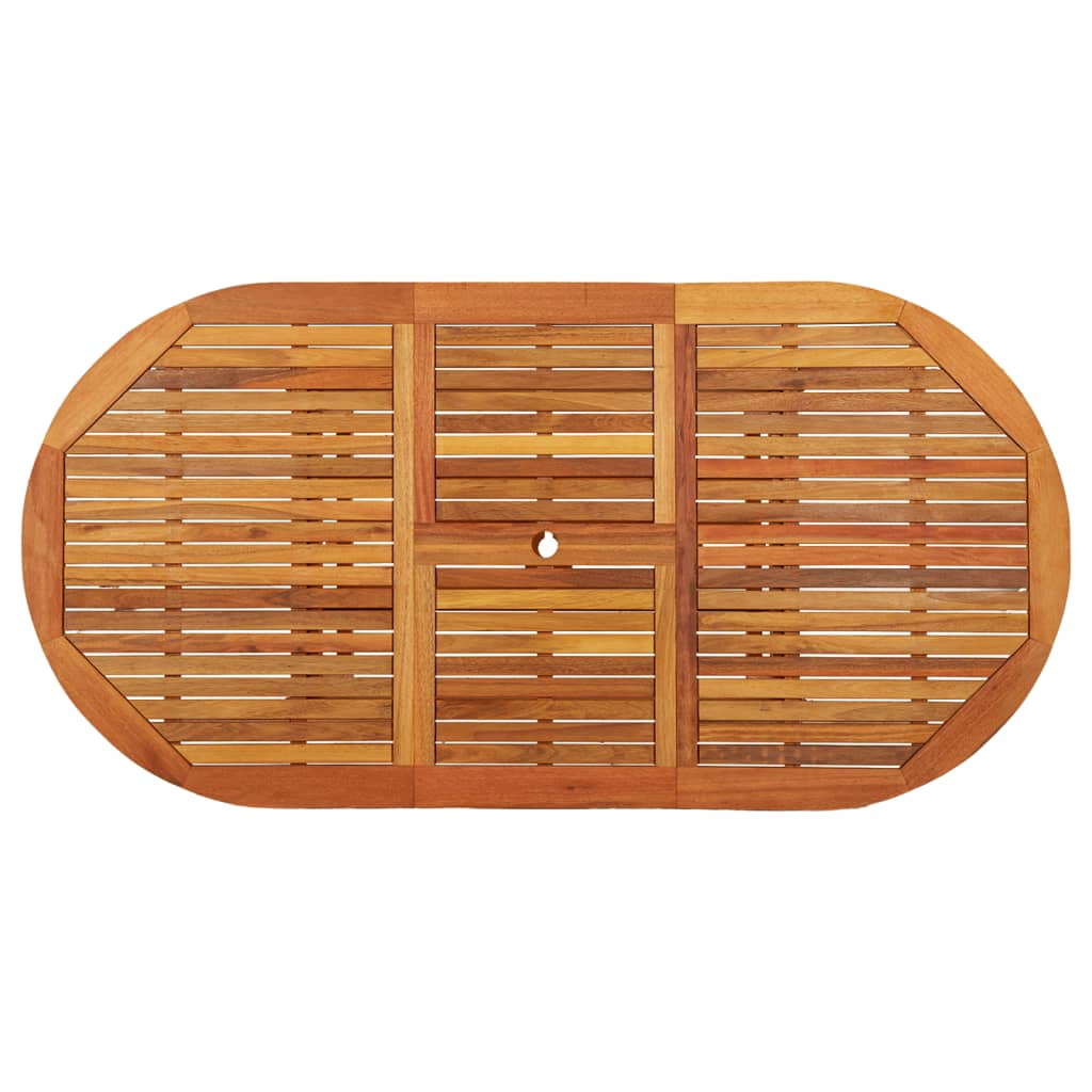 vidaXL Table de jardin 200x100x75 cm Bois d'eucalyptus solide - Image 4