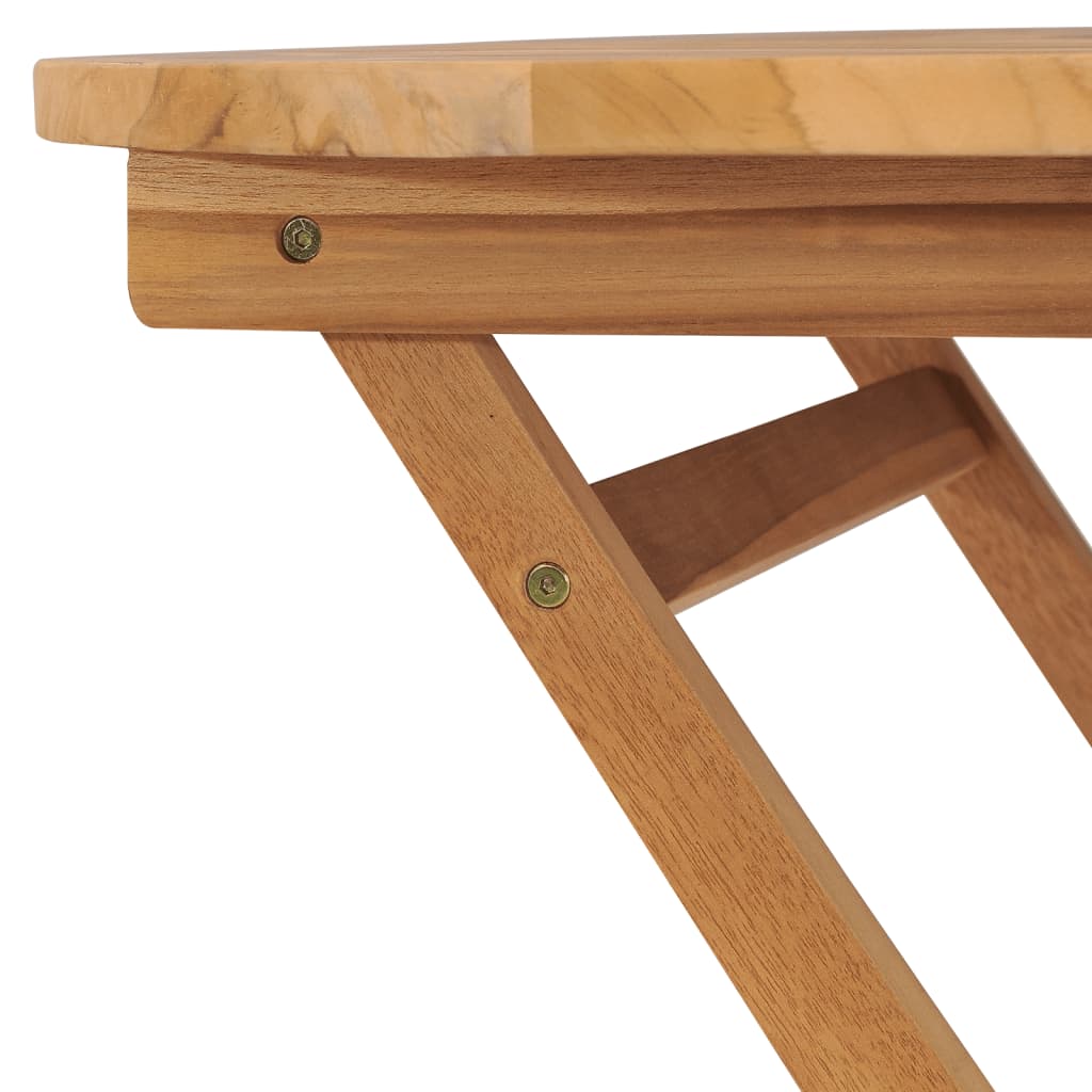 vidaXL Table pliable de jardin 85x76 cm Bois de teck solide - Image 6
