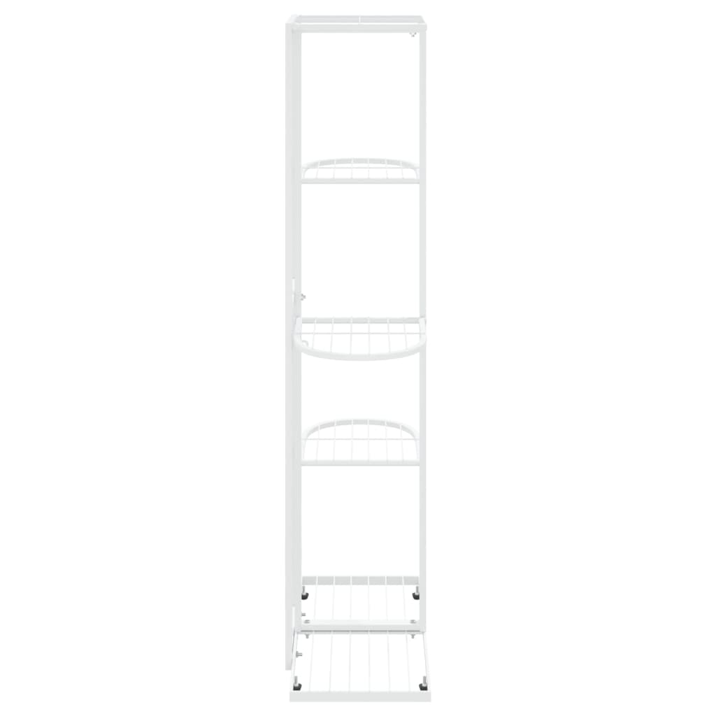 vidaXL Support pour plantes 5 niveaux 43x22x98 cm Blanc Métal - Image 4