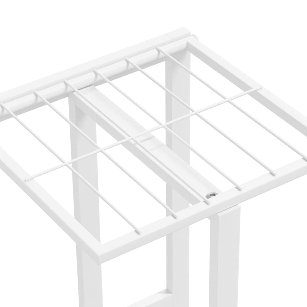 vidaXL Support pour plantes 5 niveaux 43x22x98 cm Blanc Métal - Image 6
