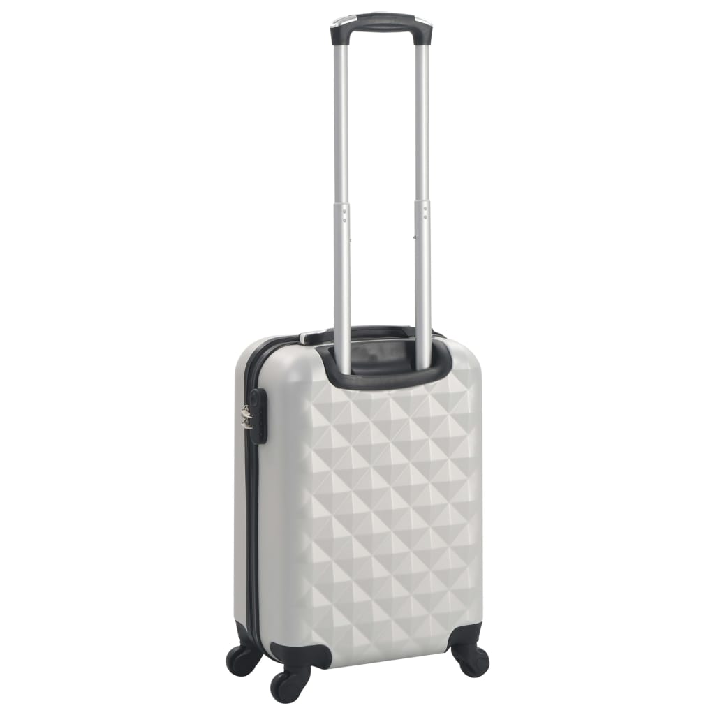 vidaXL Valise rigide Argenté brillant ABS - Image 3