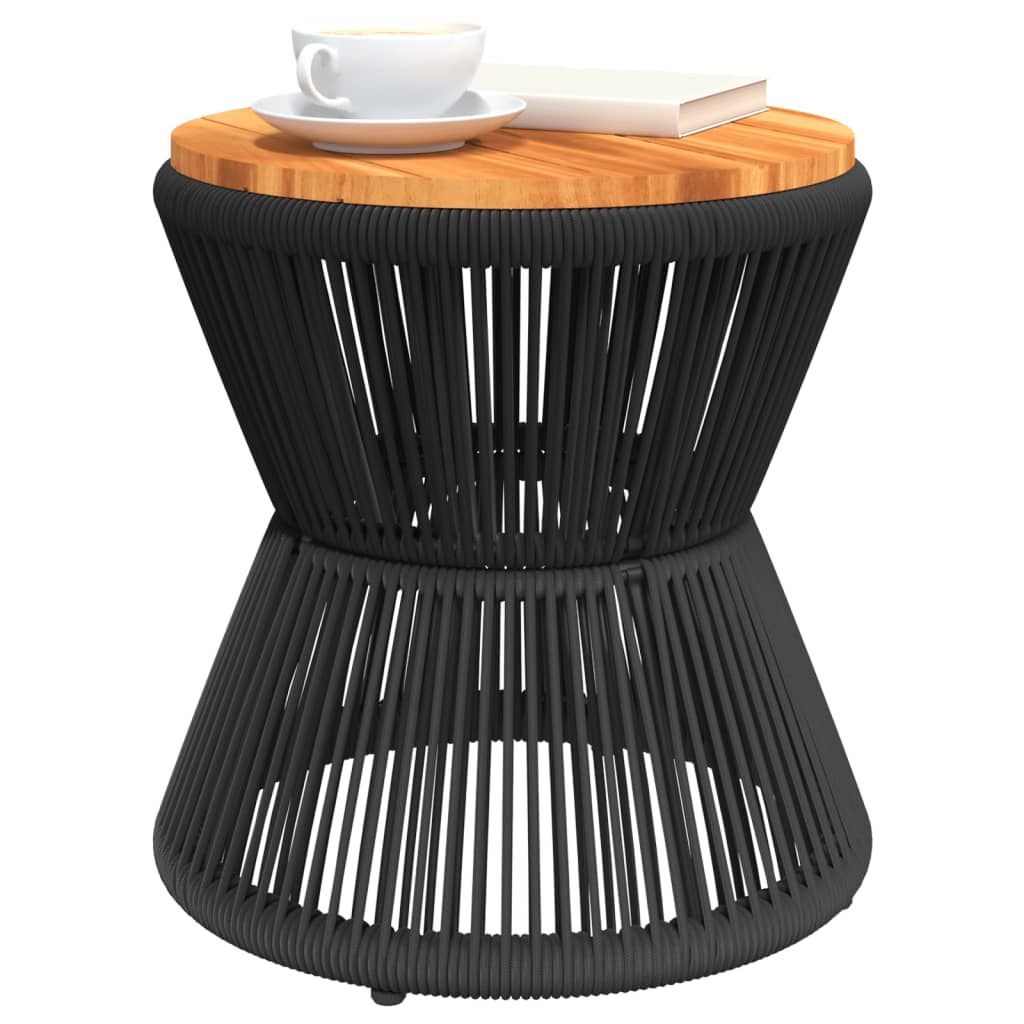 vidaXL Table basse avec base en fil de fer noir bois d'acacia massif - Image 4