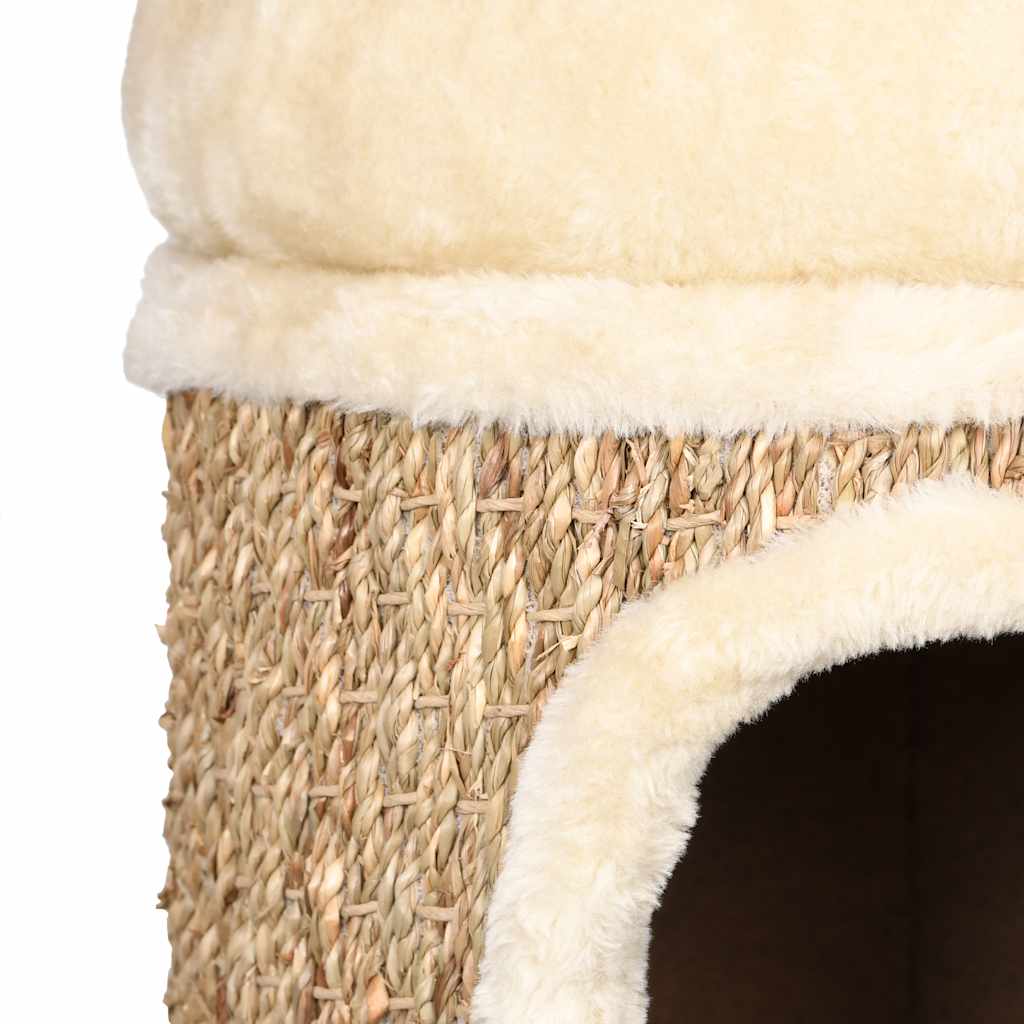 vidaXL Maison pour chat avec coussin de luxe 33 cm Herbiers marins - Image 5