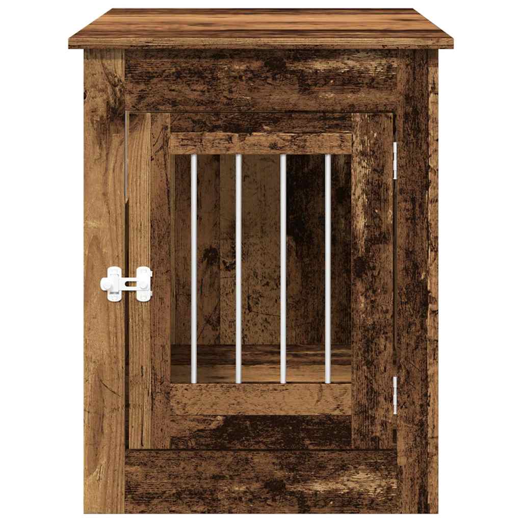 vidaXL Meuble de cage chiens vieux bois 55x80x68 cm bois d'ingénierie - Image 4