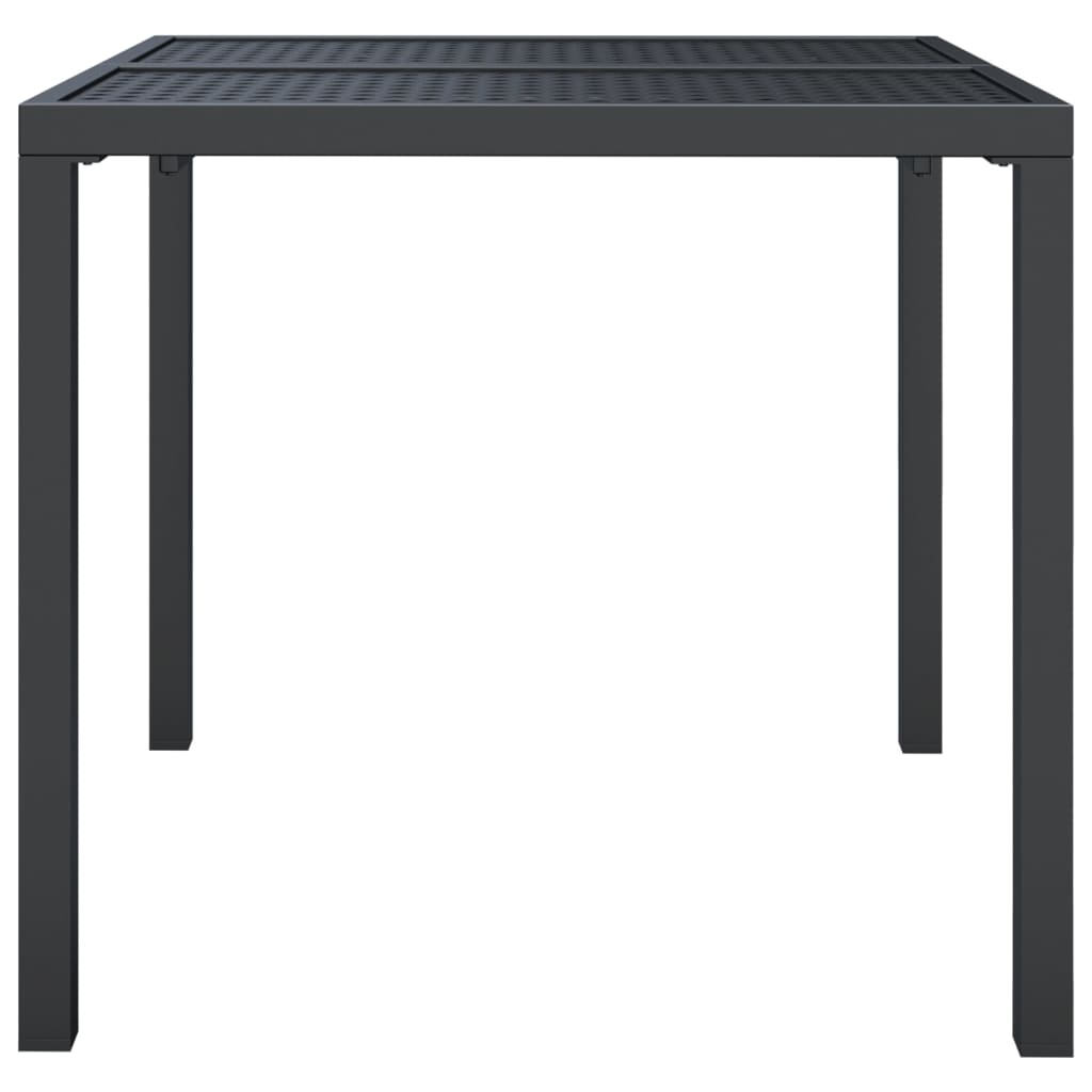 vidaXL Table de jardin anthracite 80x80x72 cm acier - Image 4