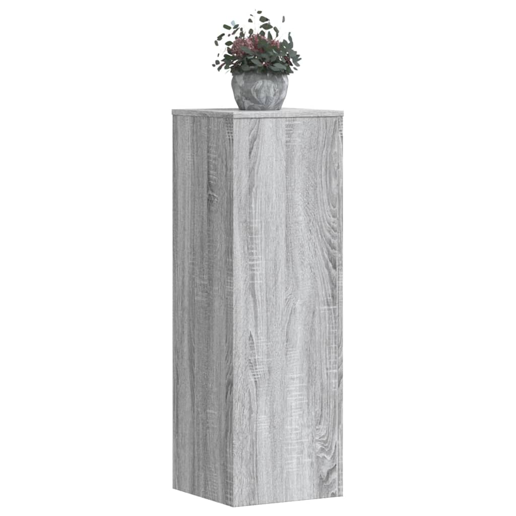 vidaXL Supports pour plantes 2 pcs sonoma gris bois d'ingénierie