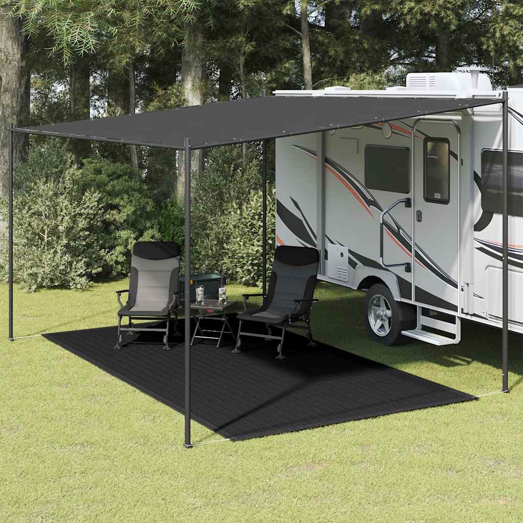 vidaXL Tapis de tente 250x450 cm Noir