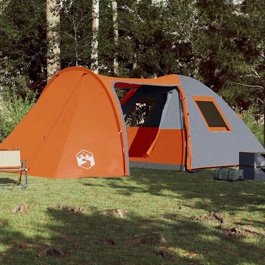 vidaXL Tente familiale à dôme 6 personnes orange imperméable - Image 3