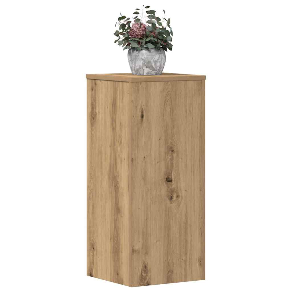 vidaXL Supports pour plantes 2 pcs chêne artisanal bois d'ingénierie