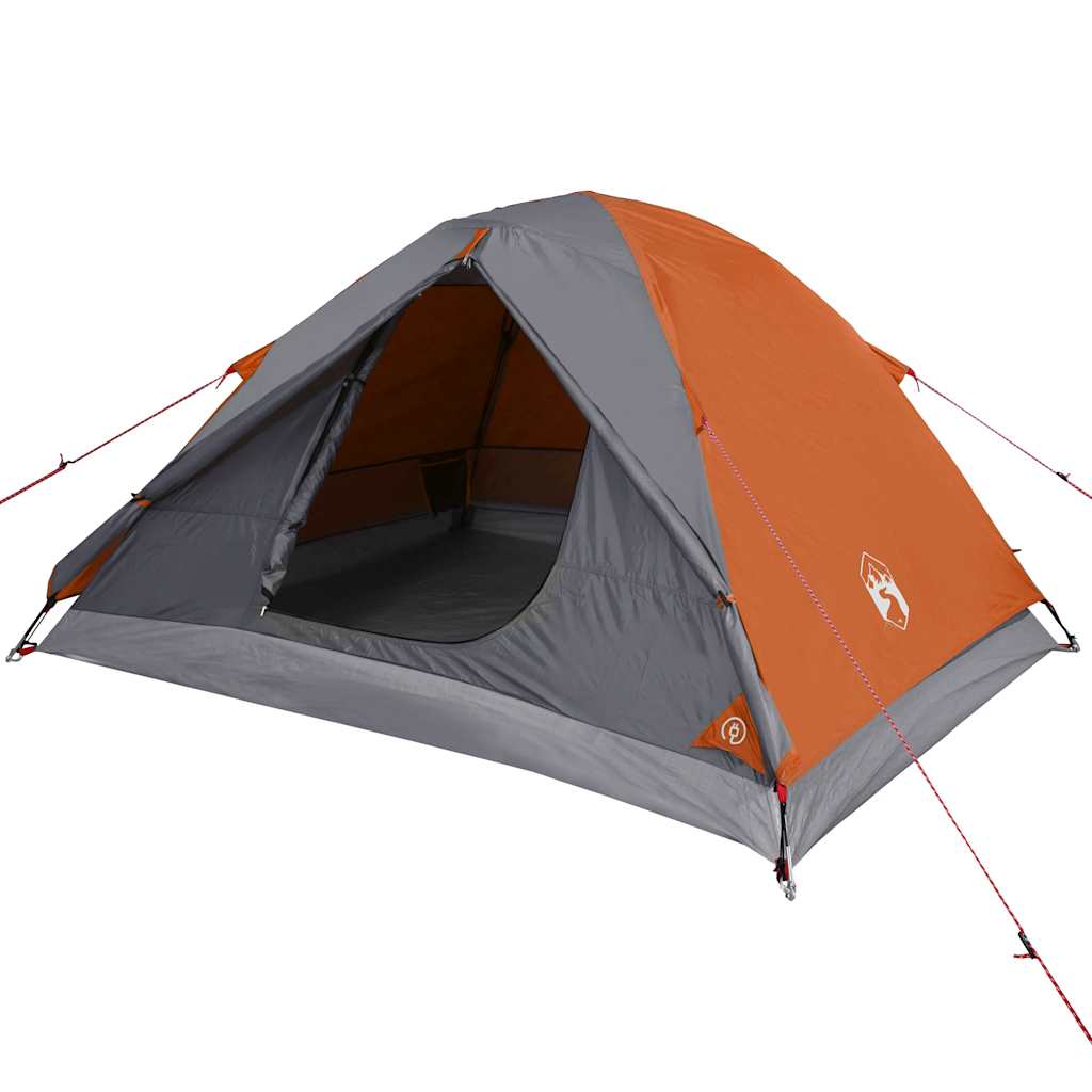 vidaXL Tente de camping à dôme 3 personnes orange imperméable - Image 4